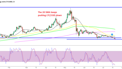 LitecoinstehtvordenletztenUnterstützungsstufenbeiundUS Dollar,nachdemgrößtenRückgangseitJuni