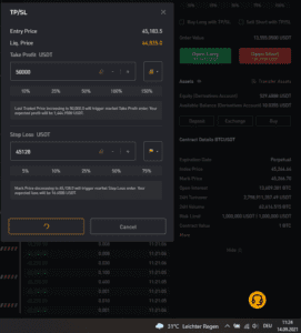 ByBit Server Wartezeit beim einfachen ändern des Stoploss