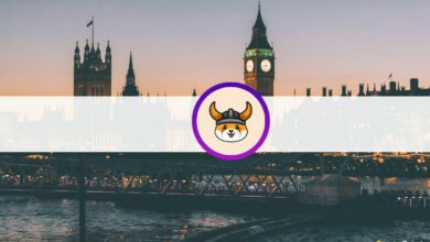 Memecoin Floki, benannt nach Elon Musks Hund, der in Londons öffentlichen Verkehrsmitteln beworben wurde