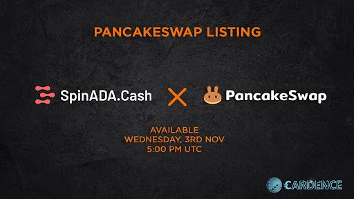 Nach einem erfolgreichen IDO wird SpinADA von Cardance auf PancakeSwap gelistet