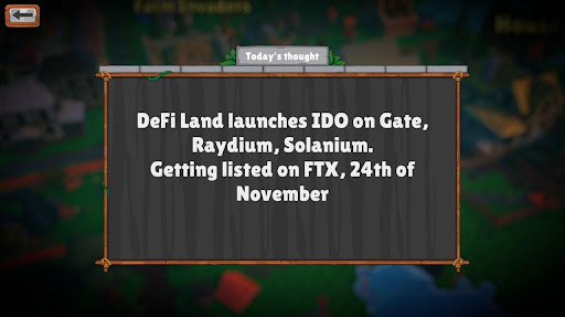 Play-to-Earn-Spiel DeFi Land schließt IDO erfolgreich ab und bereitet sich auf Listing bei FTX und Raydium vor