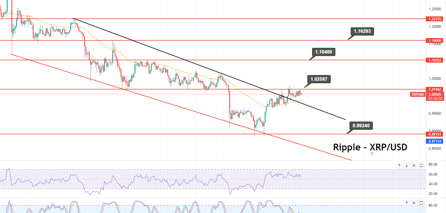 Ripple Rallyes über $1 – Warum XRP auf 1,1040 . steigen könnte