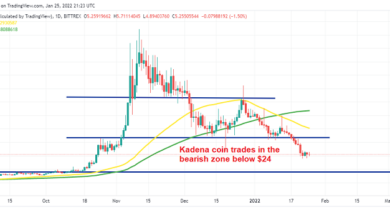Kadena Coin (KDA), Polkadot (DOT) nähert sich dem Support-Kaufniveau