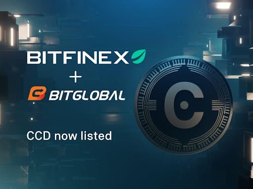 Concordium Blockchain führt offiziell seinen CCD-Token auf Bitfinex und BitGlobal ein