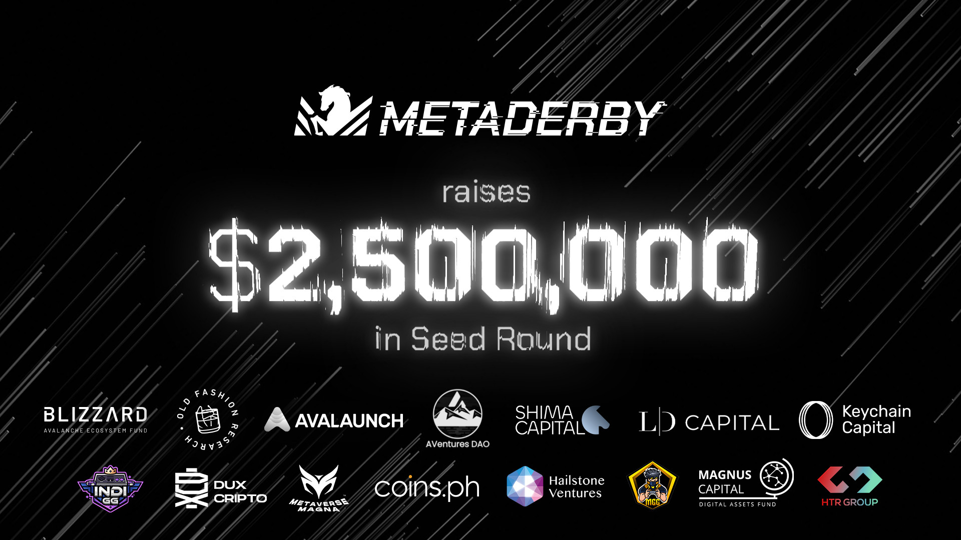 MetaDerby schließt Finanzierungsrunde in Höhe von 2,5 Millionen US-Dollar ab, die von Ava Labs und Old Fashion Research geleitet wird