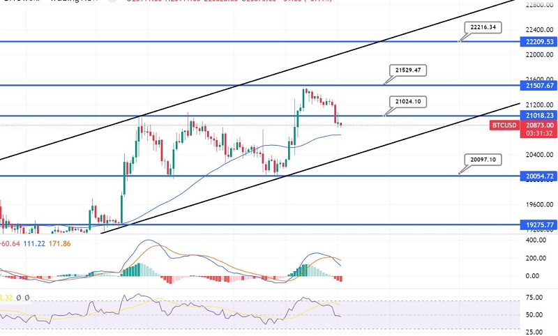 Bitcoin rutscht unter 21.000 $ – Schnelles Update zum Handelssignal