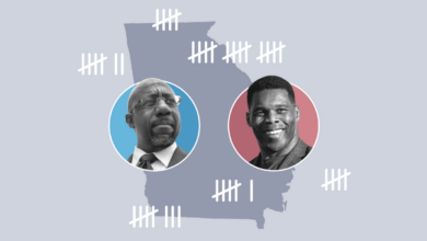 Bei der Stichwahl in Georgia könnten die Halbzeitwahlbeteiligung und leere Stimmzettel zeigen, wer die Nase vorn hat