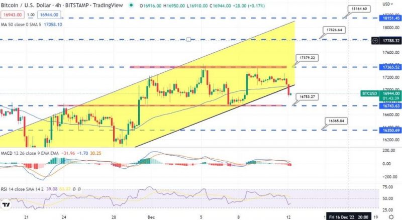 Der Bitcoin-Preis fällt unter 17.000 $ – Schneller technischer Ausblick