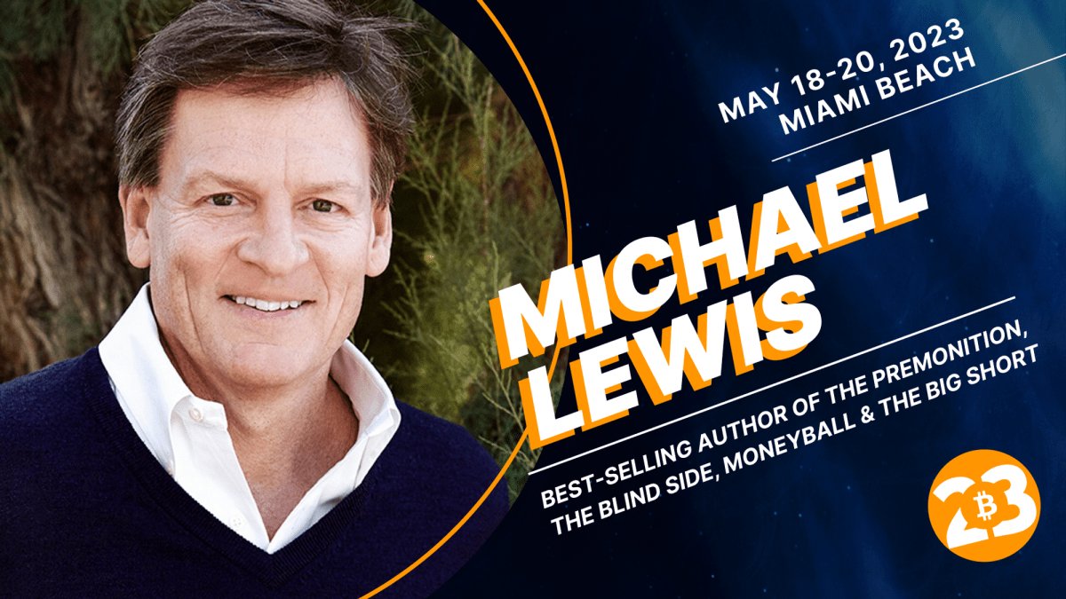 Bestseller-Autor Michael Lewis spricht auf der Bitcoin 2023-Konferenz in Miami
