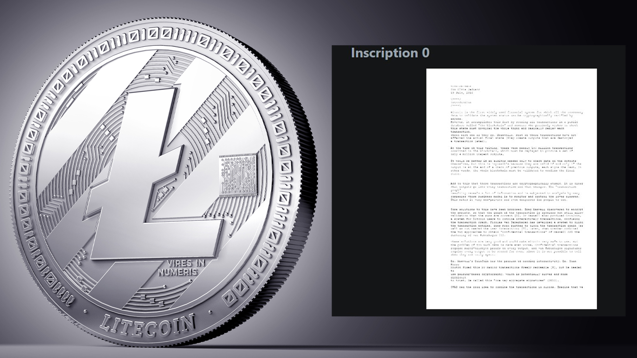 Litecoin-Netzwerk nimmt ordinale Inschriften an und folgt Bitcoins Führung – Technology Bitcoin News