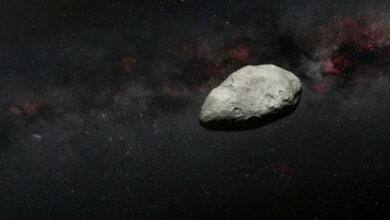 Großer Asteroid zum Zoomen zwischen Erde und Mond