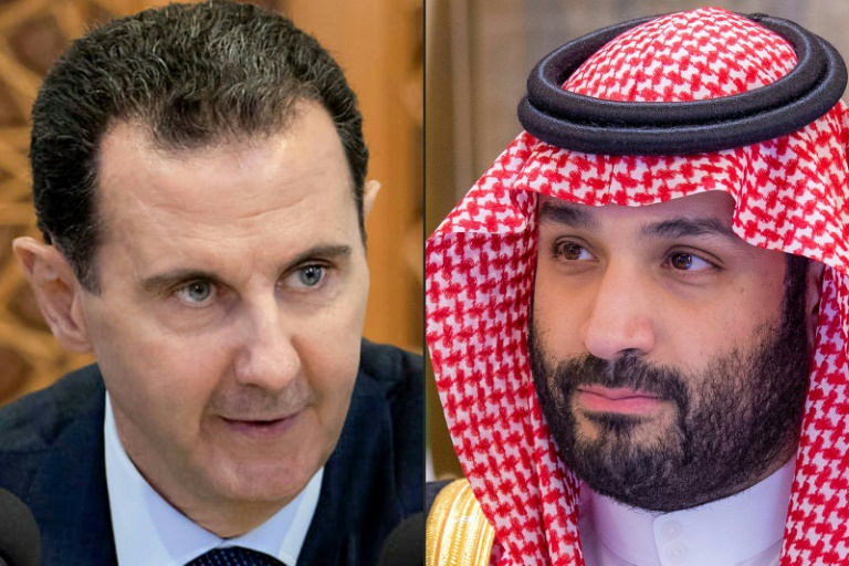 Syriens lange isolierter Präsident Bashar al-Assad (l.) und Saudi-Arabiens De-facto-Herrscher Kronprinz Mohammed bin Salman Syriens lange isolierter Präsident Bashar al-Assad (l.) und Saudi-Arabiens De-facto-Herrscher Kronprinz Mohammed bin Salman