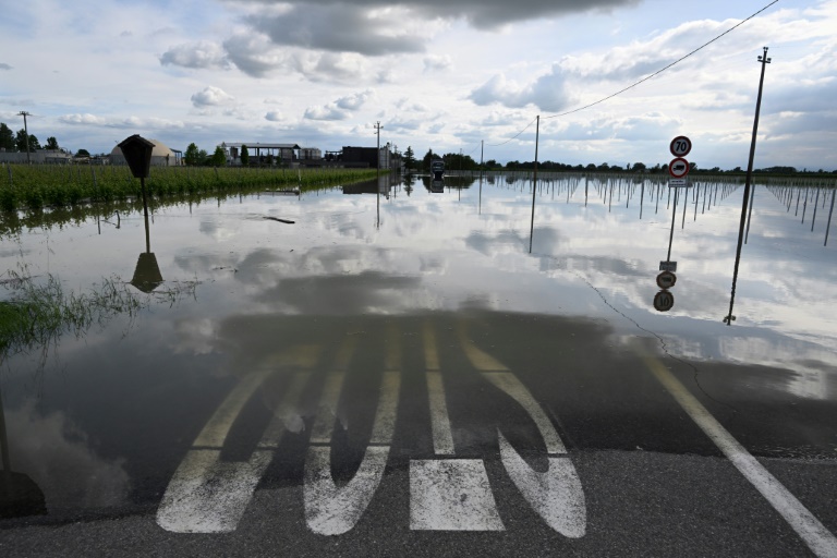 Für Teile der Region Emilia Romagna galt weiterhin die Wetterwarnung Rot. (Foto: AFP) Für Teile der Region Emilia Romagna galt weiterhin die Wetterwarnung Rot. (Foto: AFP)