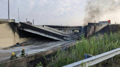 Große US-Autobahn stürzt nach Fahrzeugbrand ein