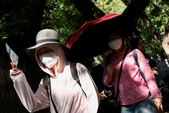 Die Temperatur in Peking steigt auf über 40 °C