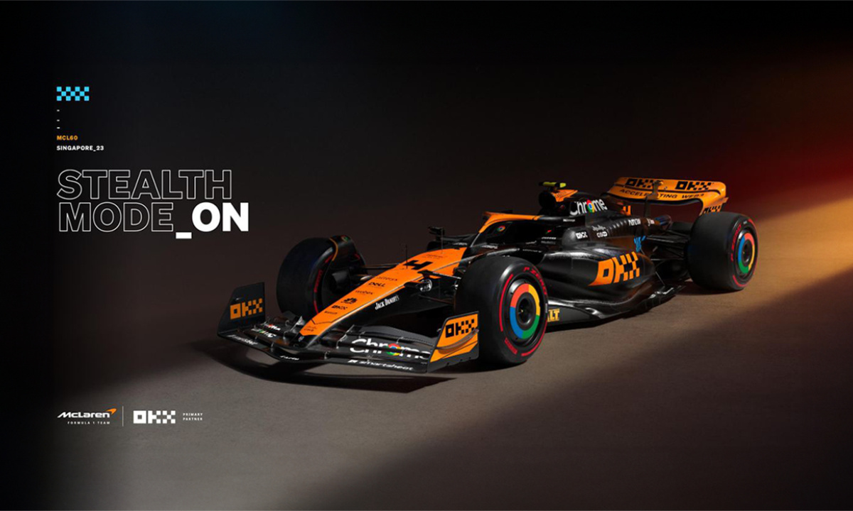 OKX schaltet den McLaren MCL60-Rennwagen für den Großen Preis von Singapur in den Stealth-Modus