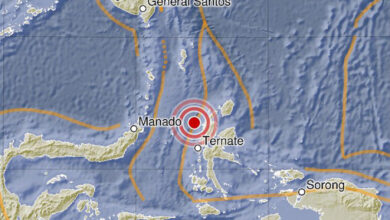 Erdbeben der Stärke 6,2 erschüttert Halmahera, Indonesien