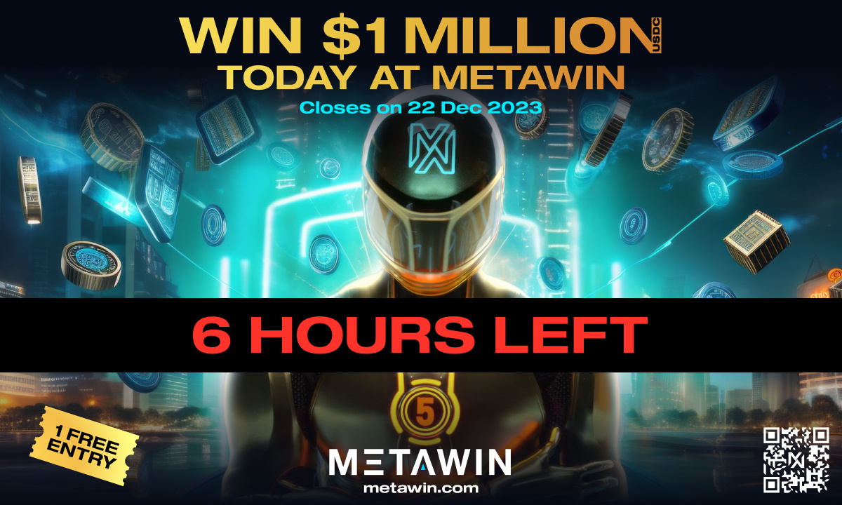 Die Uhr tickt: Noch 6 Stunden im spannenden USDC-Preisrennen von MetaWin im Wert von 1 Million US-Dollar