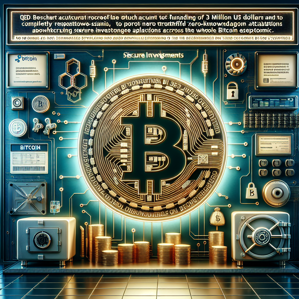 QED sichert sich eine Finanzierung in Höhe von 3 Millionen US-Dollar, um völlig vertrauenswürdige Zero-Knowledge-Anwendungen im gesamten Bitcoin-Ökosystem voranzutreiben