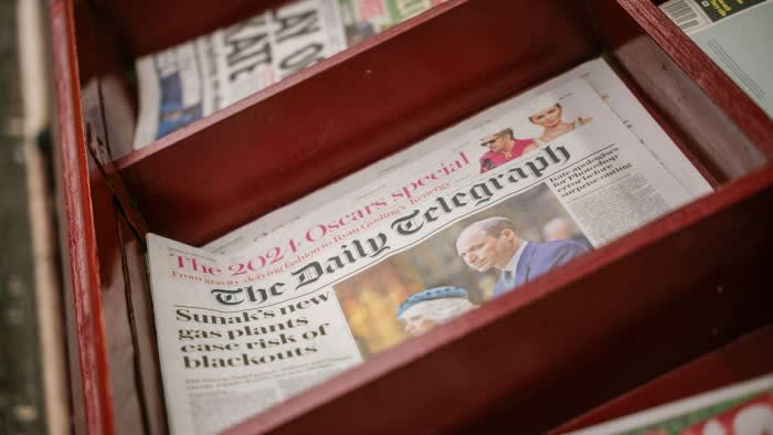 Britische Minister legen neue Eigentumsregeln für Medien fest, um die Übernahme von Telegraph zu verhindern