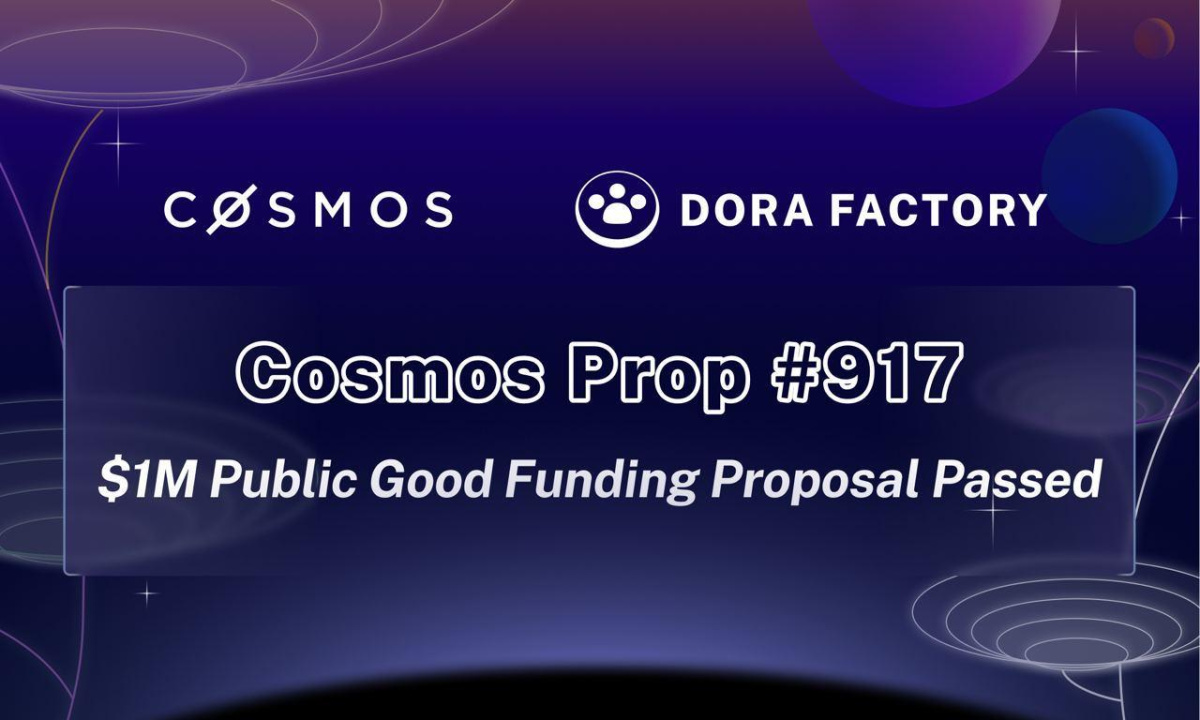 Cosmos Hub genehmigt 1-Millionen-Dollar-Zuschuss für Dora Factory für die Quadratic-Finanzierungsinitiative